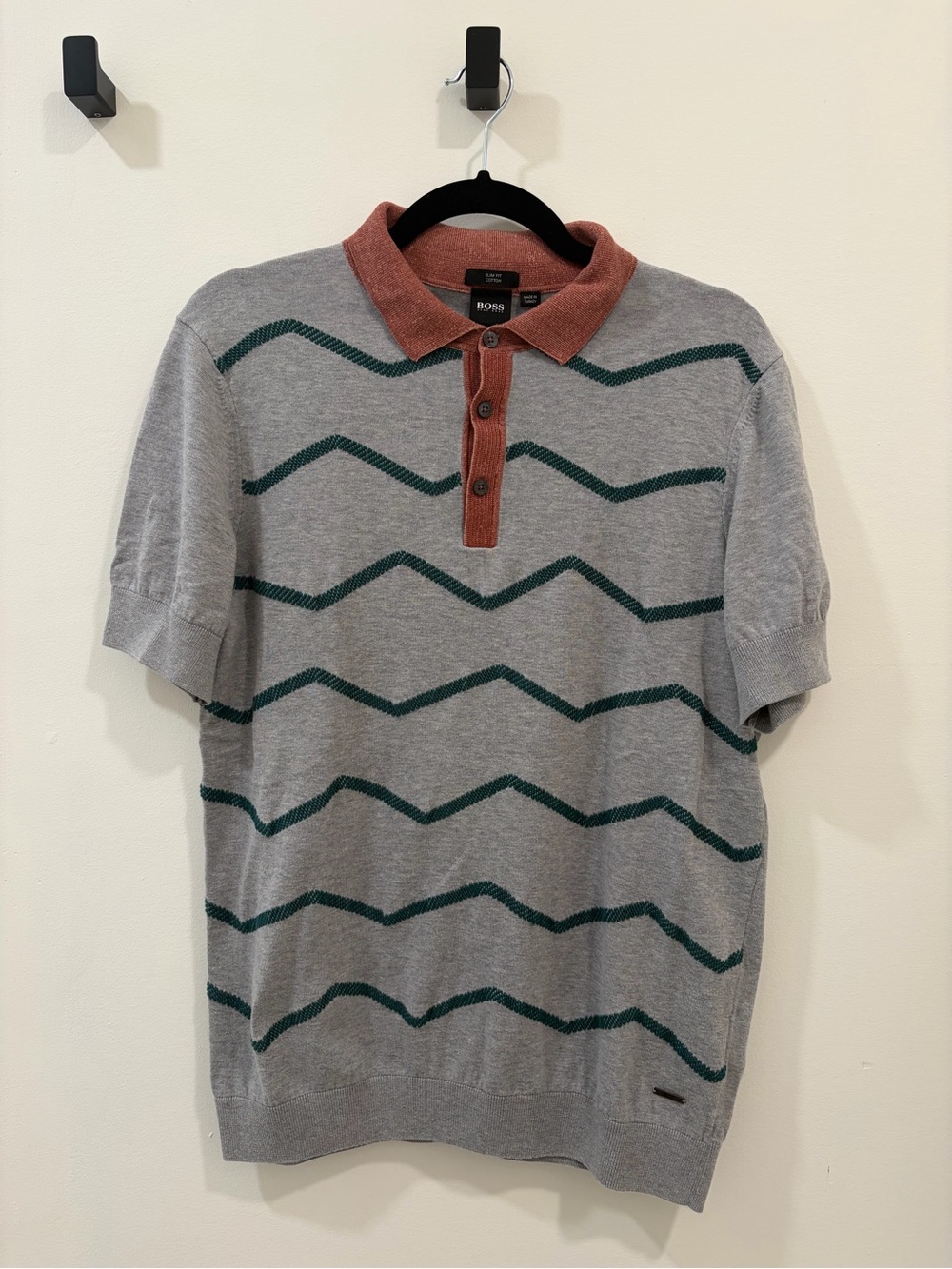 Boss/Hugo Boss - Grey, Rust, Green - Slim Fit - Short Sleeve Polo Sweater